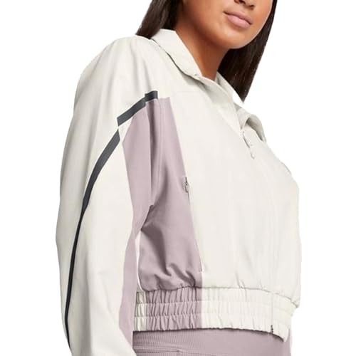 Veste crop Under Armour Unstoppable M beige en textile technique premium