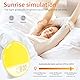 HUO JI Tageslichtwecker mit Sonnenaufgang/Sonnenuntergang Simulation Dual Alarms und Snooze Funktion, 7 Farben Atmosphärenlampe, 7 natürliche Geräusche und FM Radio