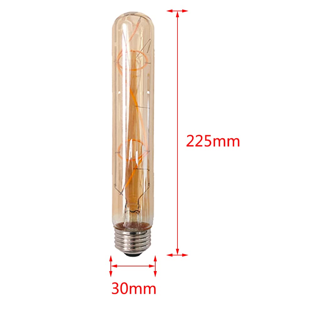 Paquete de 6 Bombilla de Tubo vintage Edison E27 6W T30 Bombilla tubo AC 230V E27 T30 Bombilla de filamento LED Blanco cálido 2700K Nuevas innovaciones, para hogares, restaurantes, cafés