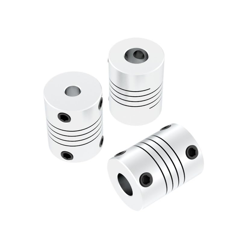 Aluminium Motor Jaw Shaft Coupler 5mm to 8mm Flexible Coupling OD 19x25mm 3/4/5/6/6.35/7/8/10mm(3x6.35)