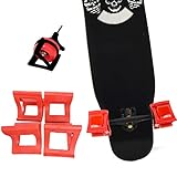 Blocco ruota skateboard: un blocco ruota skateboard è garantito per aiutarti a imparare trucchi più velocemente e più sicuro. Questo accessorio per skateboard si estende semplicemente sopra le ruote e impedisce loro di rotolare, in modo da poter concentrarsi sui passi difficili senza preoccuparsi di cadere. Puoi esercitarti di più, cadere di meno, aumentare la tua fiducia e sviluppare un po