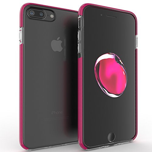 iPhone 7 Plus Case, Shockproof Hybrid Clear Back TPU Bumper Case Cover for Apple iPhone 7 Plus (PINK)
