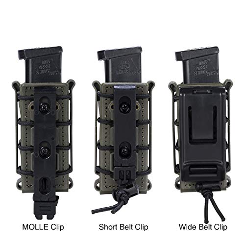 Idogear Mag Pouch Pistol Magazine Pouches 9Mm Softshell Adjustable Universal Mag Carrier .40 S&W .45 Acp With Belt&Molle Clips (Ranger Green) #TOP1
