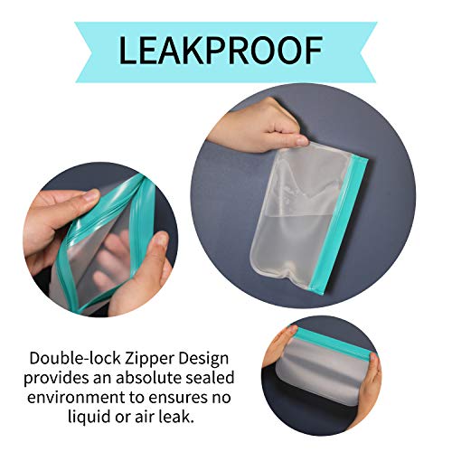 Jagrom 22 Pack Reusable Storage Bags 4 Gallon & 9 Sandwich Lunch Bags & 9 Small Kids Snack Bags For Food, EXTRA THICK Leak Proof Reusable Food Bags, Freezer Bags, Reusable Zipper Bags, BPA FREE