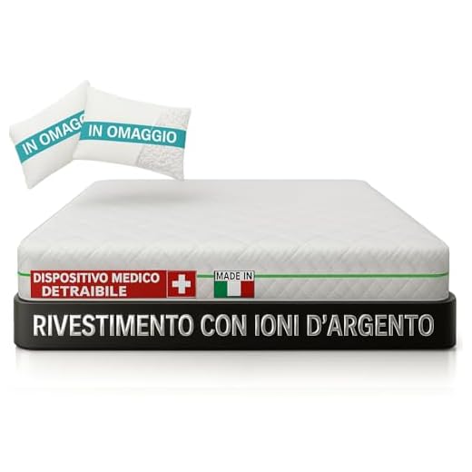 Francegaglia - Materasso Matrimoniale Memory Foam 160x190 7 Zone Differenziate (Dispositivo Medico Certificato) Materassi Matrimoniali Made in Italy, Altezza Garantita 25 Centimetri con Tessuto Silver