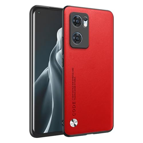 Honlen Custodia Per Oppo Find X5 Lite/Oppo Reno7 5G (6.43" Inches) Cover Per Telefono Aziendale Con Retro In Pelle, Zaffiro