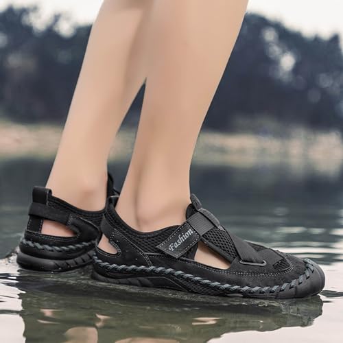Men's Summer Beach Water Shoes ，Easy to Care Non Slip and Breathable Shoes, Swimming Pool Sports Clogs Sandals, Arch Supported Beach Sports Shoes, Non Slip outdoors Sandals4
