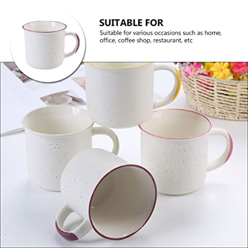 Luxshiny Tazas de Café Esmaltadas Tazas de Café Vintage Tazas de Té de Metal Simples Sopa de Campamento Tazas de Beber… - Imagen 6