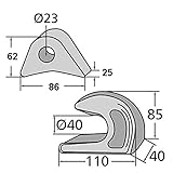 koppelhaken euroaufnahme zeichnung Bestehend aus je 2 Stück Koppelhaken und Verriegelungen für Euroaufnahme