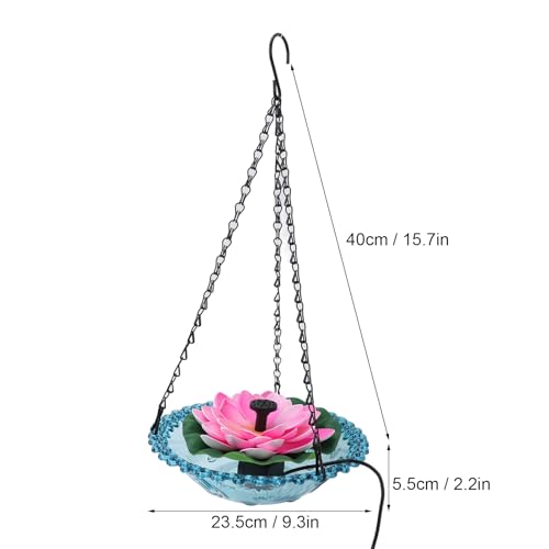 Bain d'oiseaux à suspendre avec fontaine solaire extérieure