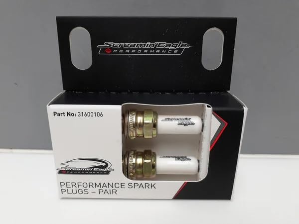 COPPIA Candele Screamin Eagle Gold 31600106 High Performance per Compatibile con HARLEY Sportster Forty Eight Iron Nightster Custom Low Dyna Glide Street Bob Softail Fat Boy Electra Glide Road...