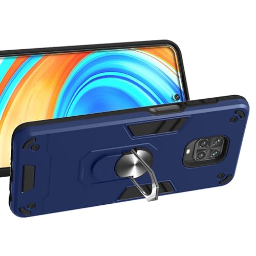 Image of amazon basics Kickstand Mobile Cover (360 Rotating Ring Holder) for Mi Redmi Note 9 Pro /Note 9 Pro Max /Poco M2 Pro (Blue)