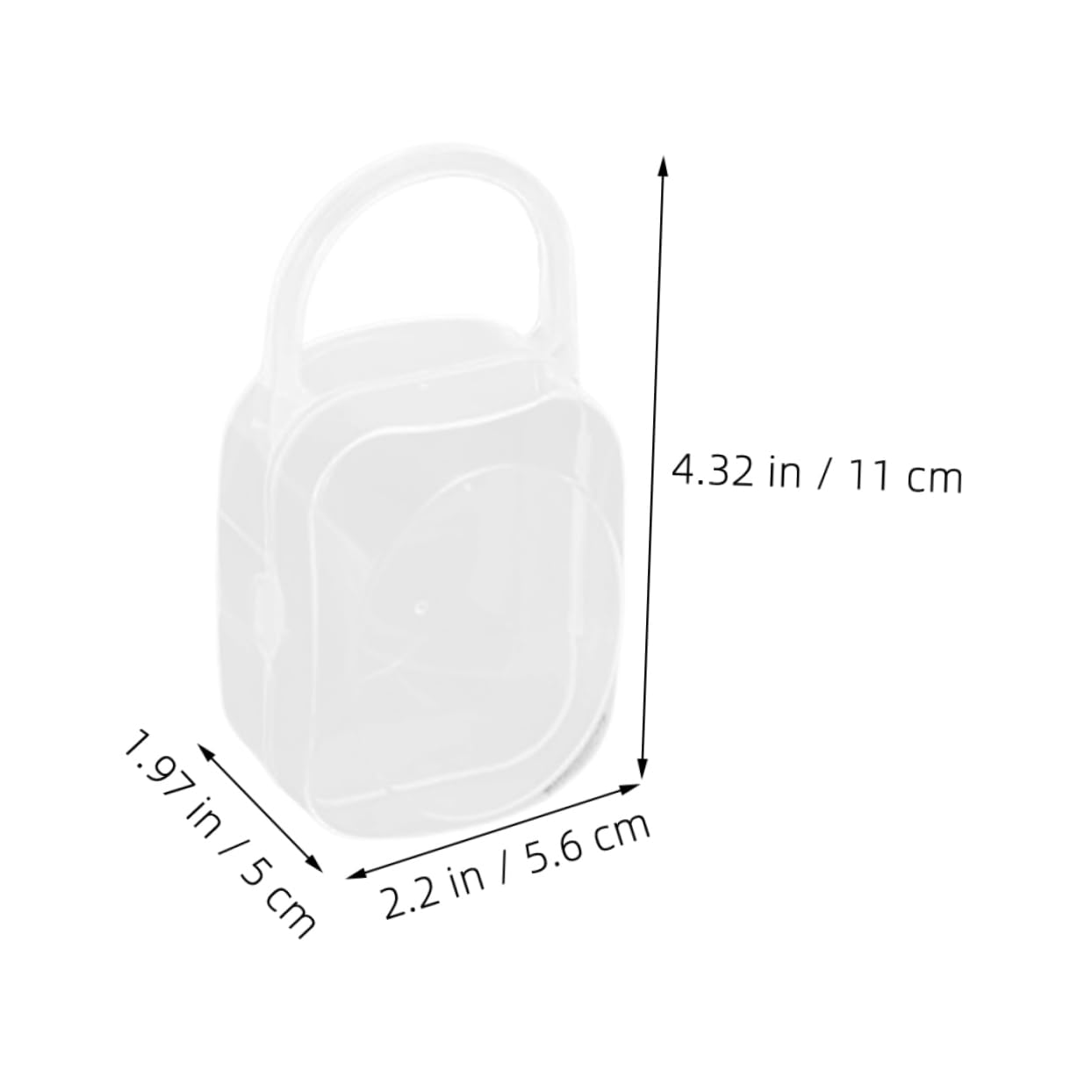 BESPORTBLE 12pcs Portable Pacifier Case Clear Storage Box for Travel Reusable Plastic Pacifier Holder with Wide Mouth Design for Organizing Diaper Bags