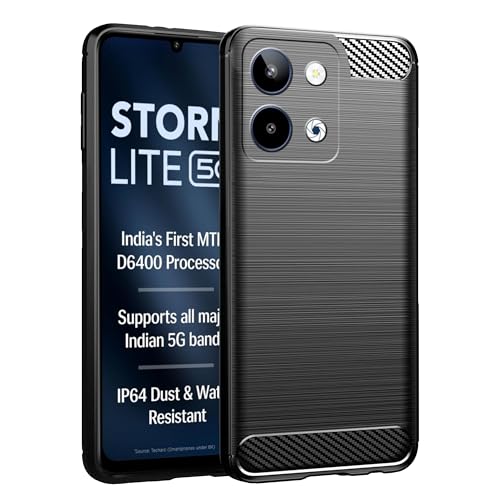 Image of Amazon Brand - Solimo Back Cover Case for Lava Storm Lite 5G | Compatible for Lava Storm Lite 5G Back Cover | 360 Degree Protection | Soft and Flexible (TPU | Matte Black)