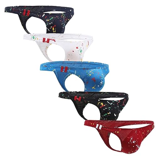 Sexy Men's T-Back G-string Thong Bikini Underwear Cotton Micro Pouch2