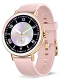 スマートウォッチ レディース 小さめ iPhone対応&アンドロイド対応 1.27インチSmart Watch 薄型軽量 Bluetooth通話機能 SMS/Line通知 多種類ファッション文字盤 丸型 スマートウォッチ ベルト幅18mm 常時表示 活動量計 様々な種類運動モード IP68生活防水 メッセージ通知 腕時計 天気予報 音楽再生 プレゼント