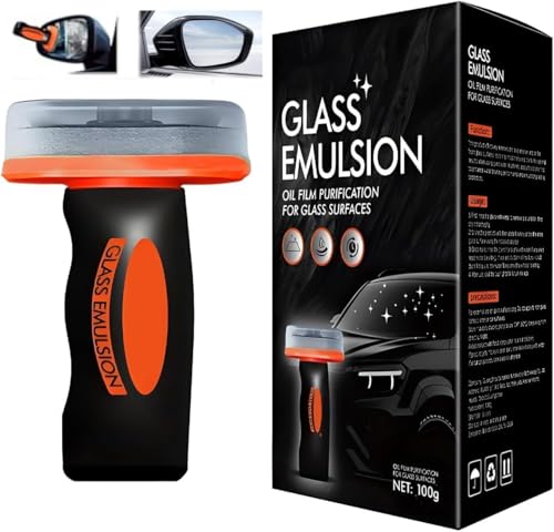 Hand-Held Glass Emulsion Cleaner Car Window Cleaning Polishes Car Oil Film Remover Brush Cars Glasss Cleaner Windows Mirrors and Glasss Surfaces Cars Window Cleaner