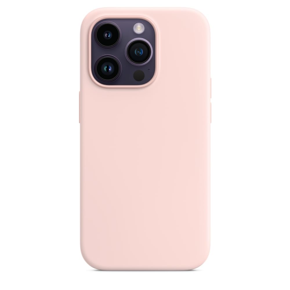 enttgo Silicone Case Compatible with iPhone 14 Pro Max 6.7 inches (Chalk Pink)