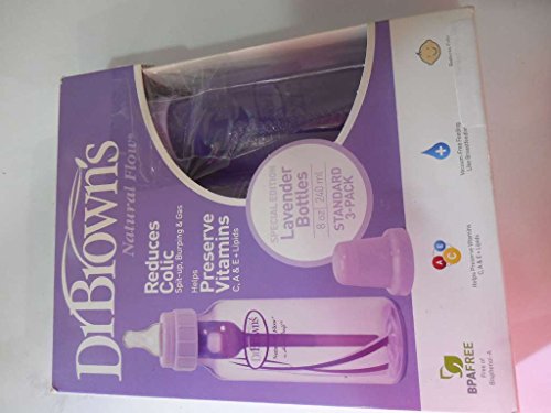 Image of Dr. Brown's Standard Lavender 8oz Bottles - 3pk by Globalbaby
