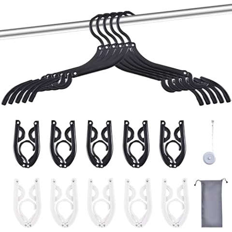 Sazfli Travel Hangers with Storage Pouch Cover