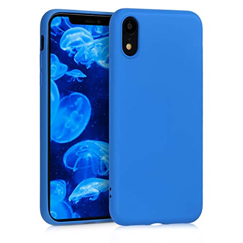 kwmobile Cover Compatibile con Apple iPhone XR - Custodia in Silicone TPU - Backcover Protezione Posteriore- Blu Fluo