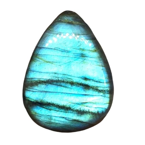 Labradorite gemme naturelle cabochon poire 33x25x5mm bricolage bijoux bague collier