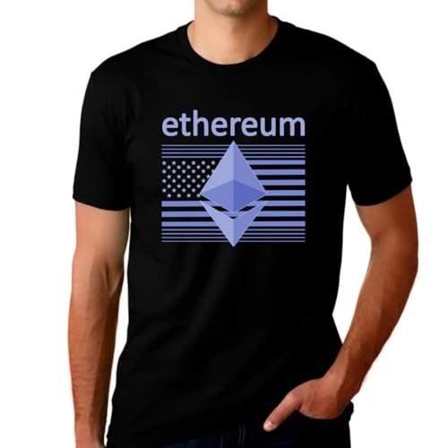 Fire Fit Designs Crypto Shirt for Men Crypto Gifts Ethereum Shirt USA Crypto Shirt ETH Crypto Shirts for Men Crypto Shirt