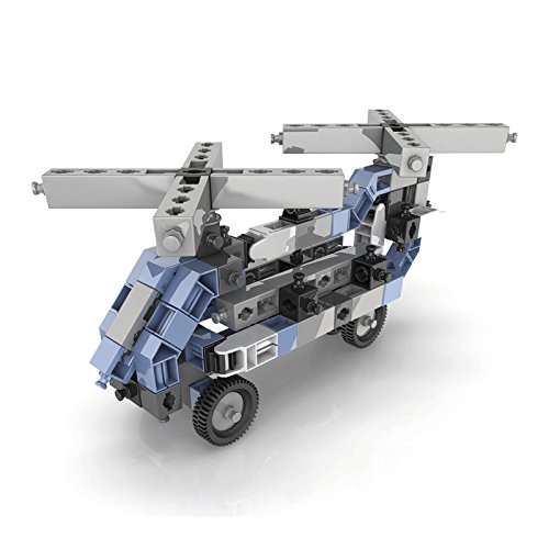 Engino-INVENTOR V-1233 Construction Kit 12 in 1 Aircraft, Blue - Image 2