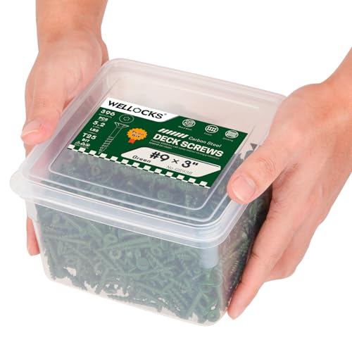 Image of WELLOCKS #9 x 3 in Green Deck Screws, 5.2 lbs with T25 Bit