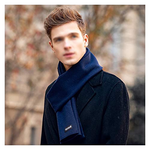 Winter Scarf Men Wool Scarf Solid Colors Neck Warmer Premium Cashmere Feel Classic with Box for Lover (Color : 2)