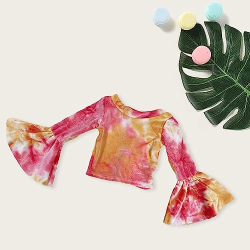 Top de manga de lã para meninas pequenas 5 cores para 0 a 6 anos sutiã de treinamento, Vermelho, 18