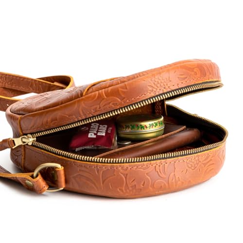 Image of Portland Leather Goods Circle Crossbody Bag for Women - Handmade from the Finest Full-Grain Hides