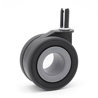 Enso Motion Hubless Office Chair Wheels, 5 Pack, 70mm 750lb, Mu Grey