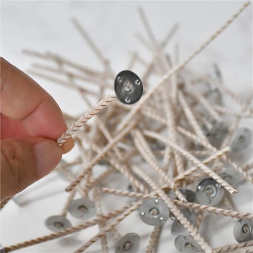 Mechas de algodón para velas 400 piezas 10 cm miniatura 3