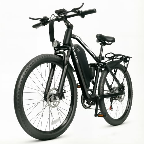 Image of ESKUTE M200F Electric Bike for Adults - 27.5 inch Tire Mountain E-Bike, 1500W Peak Brushless Motor 31+MPH, 48V 20.8Ah Removable Battery, Up to 80 Miles, Step Over Commuter E-MTB, Full Suspensions