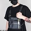Sac de harnais fonctionnel compact avec compartiments zippés, construction en nylon résistant aux déchirures pour les aventures en ville, sac de gilet tendance pour l'extérieur, gris, Beauté de masse #1