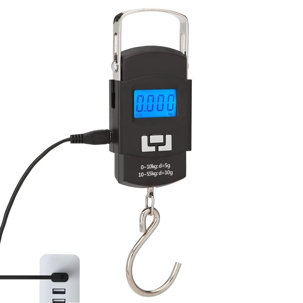 Kitchen Scale Electronic Hook Rechargeable Digital Travel/Fishing/Luggage Weighing Tool Supplies
