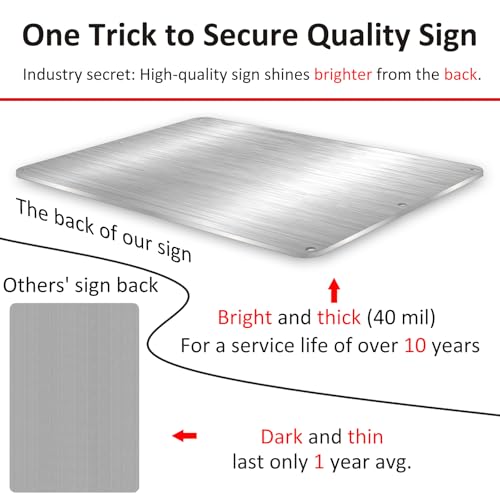 premium aluminum number signs 1 metal 1234 x 834 numbered signs outdoor for parking lots floor dock court aisle field high visibility no fade weather-resistant