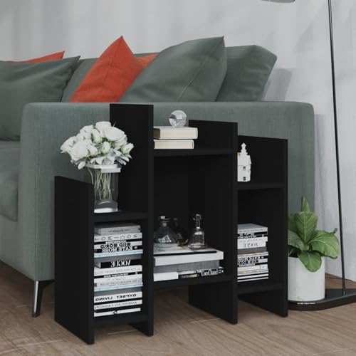 Cinyiqo Armario Auxiliar de Madera contrachapada Negro 60x26x60 cm, Aparadores para Salon, Aparador Entrada Recibidor, Armario Salon, Vitrinas para Salon, Muebles Auxiliares - 806284