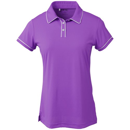 adidas Golf Girl's Pure Motion Solid Piped Polo