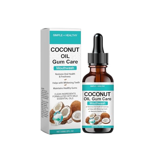 Enjuague Bucal Natural De Aceite De Coco,Para Aliento Fresco E Higiene Bucal Saludable,Limpieza Suave De La Cavidad Oral,Ideal Para La Rutina Diaria De Cuidado Dental.