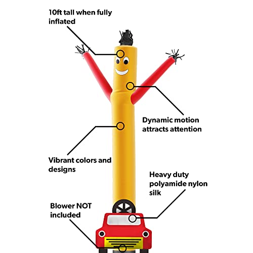 LookOurWay Air Dancers Inflatable Tube Man Attachment - 10 Feet Tall Wacky Waving Inflatable Dancing Tube Guy for Business Promotion (Blower Not Included) - Car Shape - Thumbnail 2