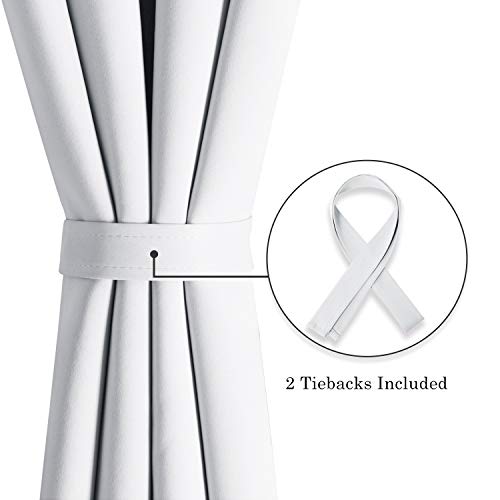 Dwcn Outdoor Curtains For Patio Waterproof, White Curtains 84 Inches Long For Bedroom, Grommet Thermal Curtains For Pergola, Porch And Cabana - White, 52W X 84L Inch, Set Of 2 Panels #TOP6