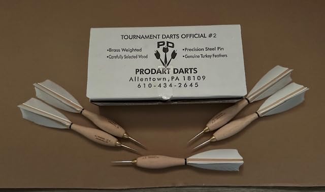 White #2 Official Tournament Darts - Dartball