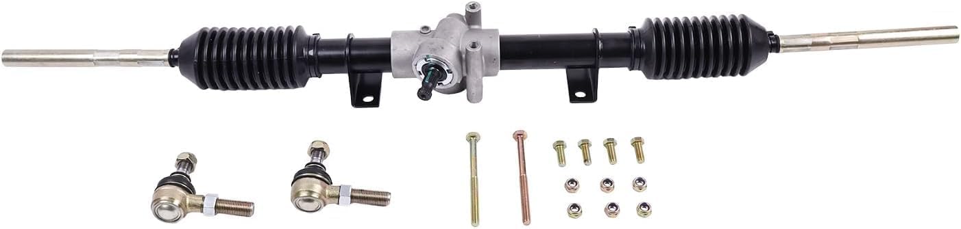 Steering Rack and Pinion Assembly AUC19351 with Upgrade Tie Rod Ends Replacement for John Deere Gator XUV 625i 825E 825i 825M 855D 855M UTV