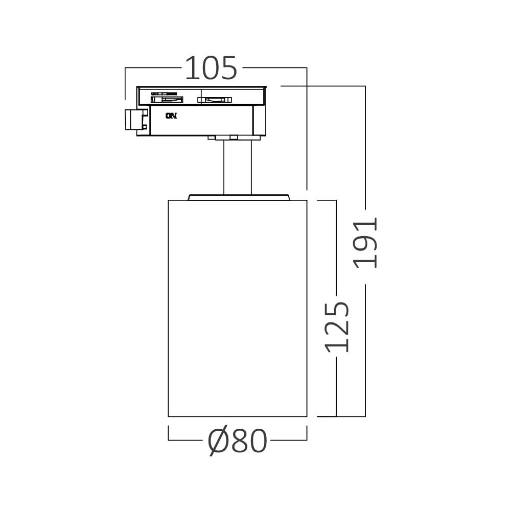 Braytron LED Schienenstrahler 30W für 1-Phasen Schienensystem, dreh- und schwenkbar, 3CCT 3000K 4000K 6500K, LED Track Light Aluminium Deckenstrahler, für Büro, Shop, Küche (Schwarz, 30, Watt)