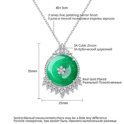 Collier pendentif CZ vert AGreen élégant pour mariage et fêtes