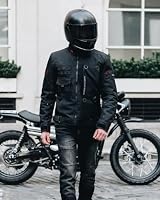 RIDEIRON Motorradjacke Herren Winter CE Class A mit Schulter- und Ellenbogenpolstern(CE-2),herausnehmbarem Innenfutter winddichtem Motorradschutz Schwarz-L – Ansicht 2