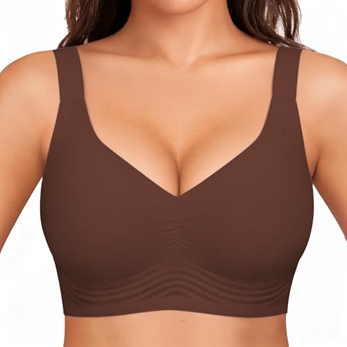 VRCOMFY Jelly Bra Push Up Wireless Bras for Women Full Support view 4