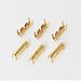 Davitu 100pcs Gold U-shaped Brass Buckle Terminal Docking Connector Line Pressing Button Can be used when the line is not long enough